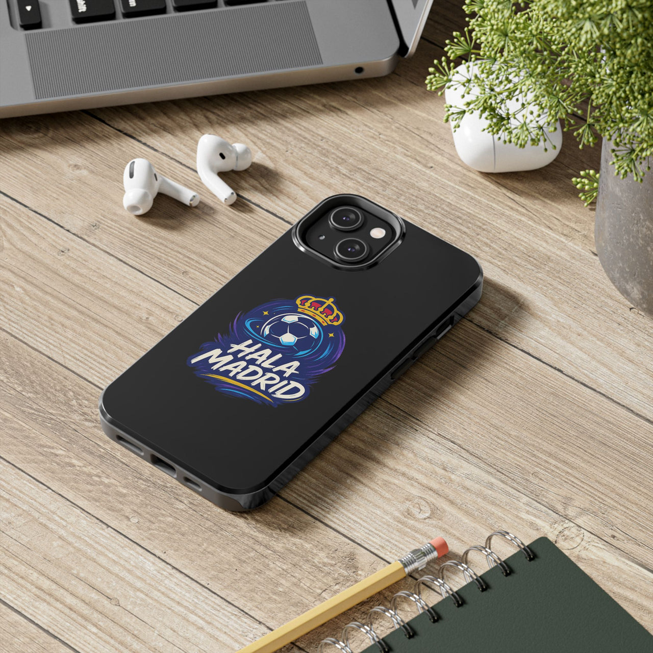 Real Madrid 'Hala Madrid'  Tough Phone Case - Black
