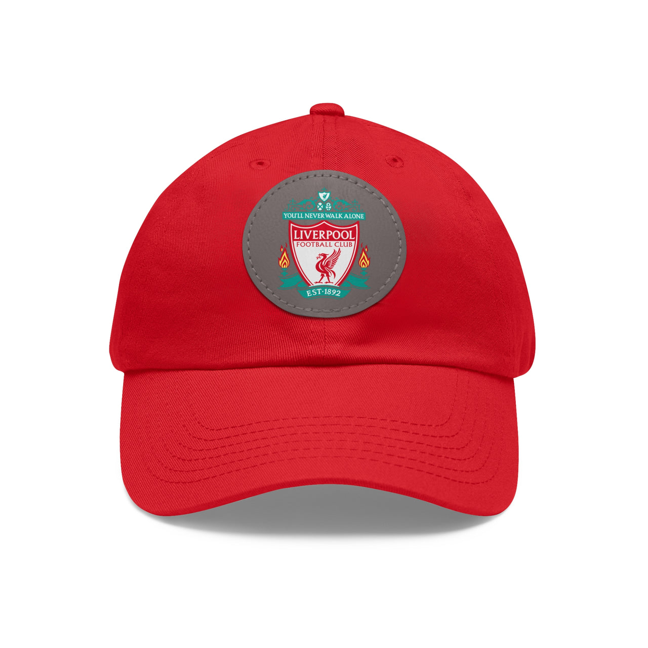Liverpool Dad Hat with Leather Patch (Round)