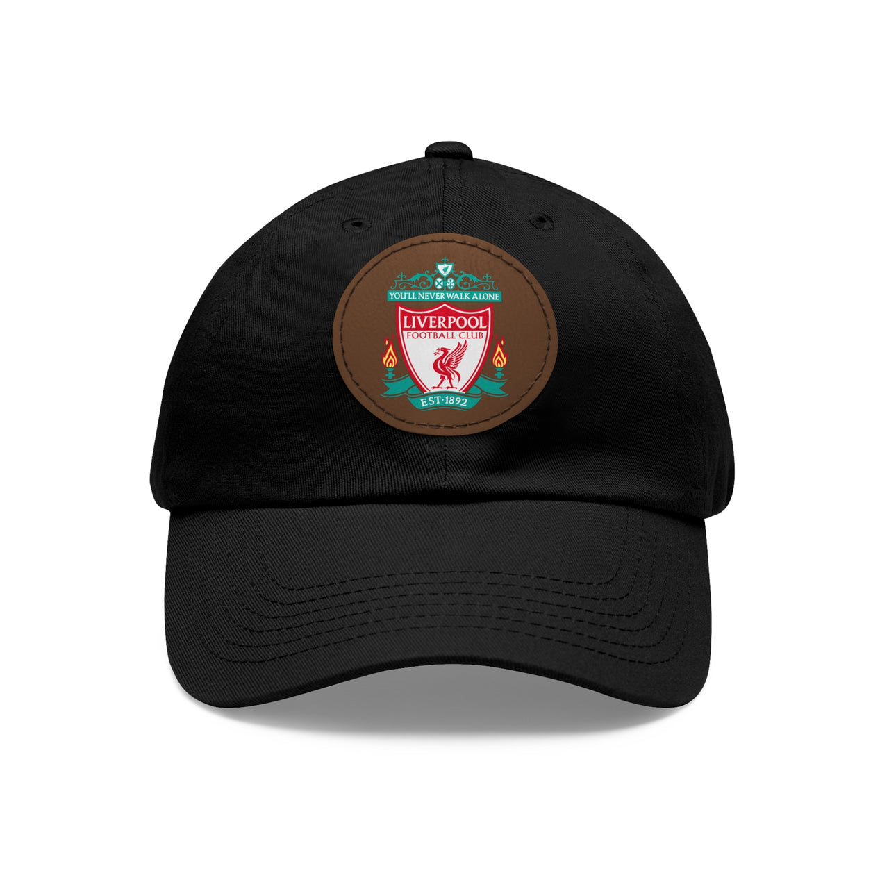 Liverpool Dad Hat with Leather Patch (Round)
