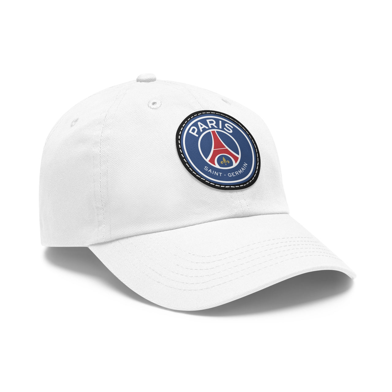 PSG Dad Hat with Leather Patch (Round)