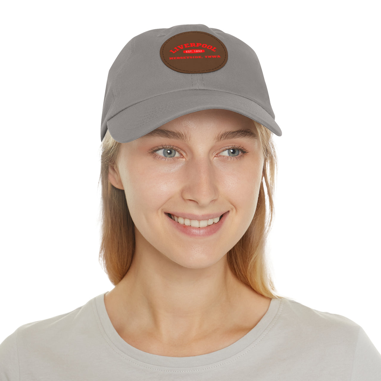 Liverpool YNWA Dad Hat with Leather Patch (Round)
