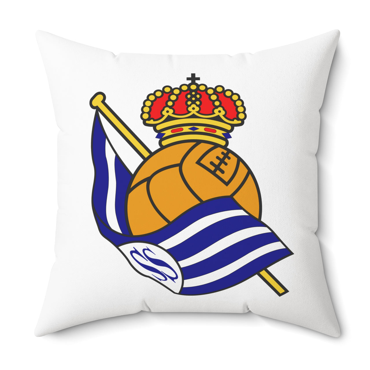 Real Sociedad Spun Polyester Square Pillow