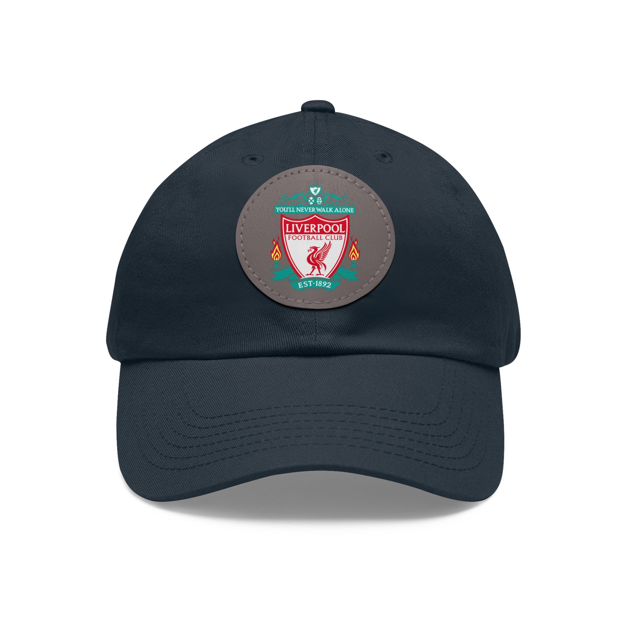 Liverpool Dad Hat with Leather Patch (Round)