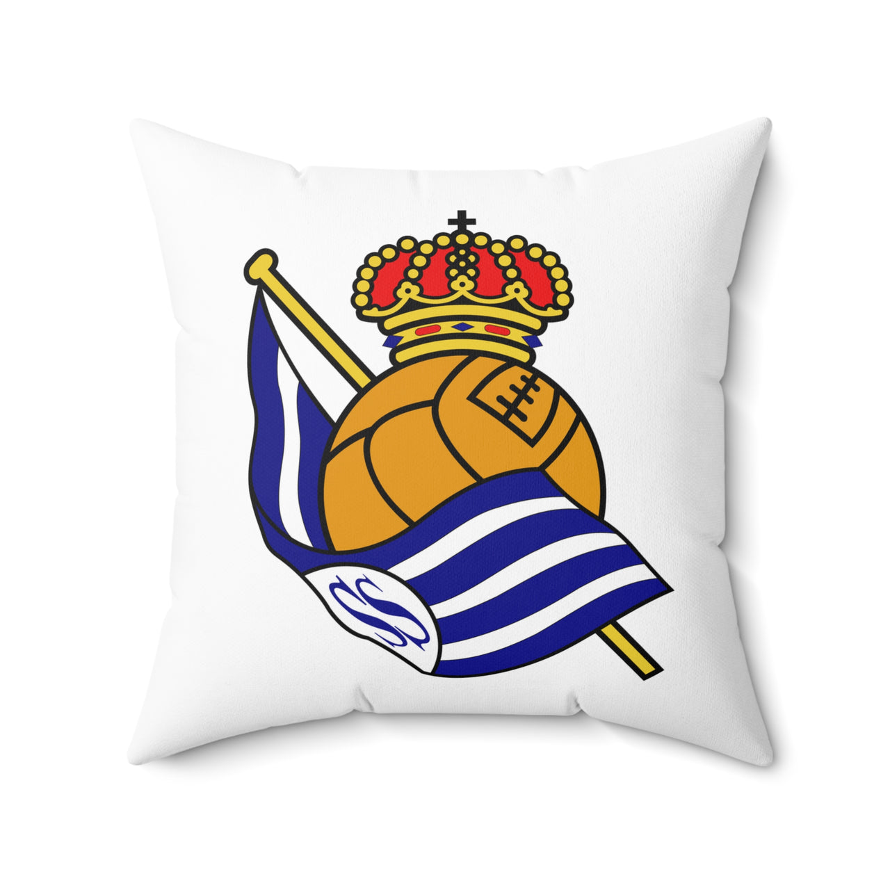 Real Sociedad Spun Polyester Square Pillow