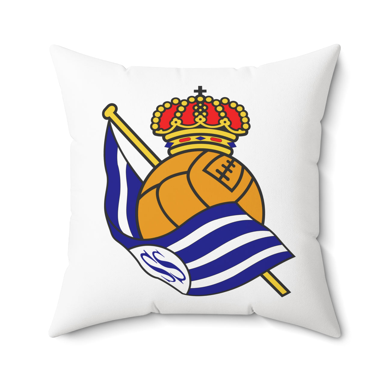Real Sociedad Spun Polyester Square Pillow