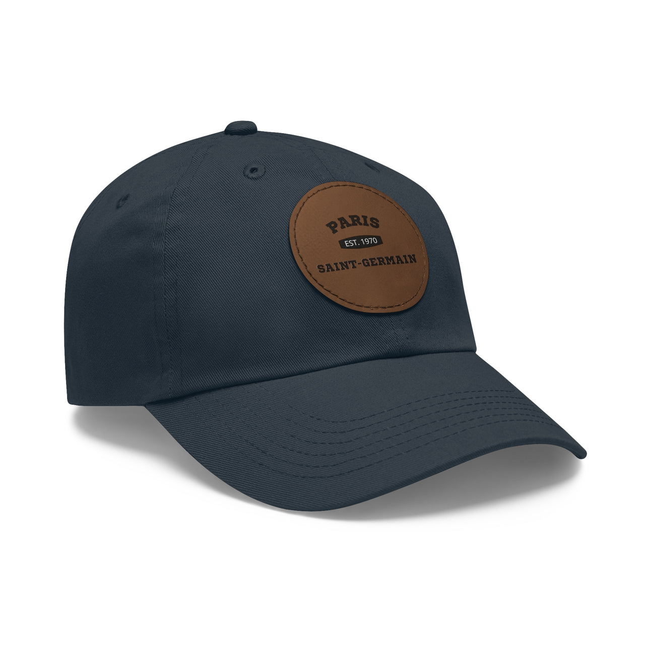 PSG Dad Hat with Leather Patch (Round)