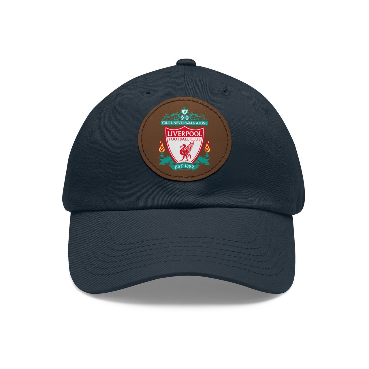 Liverpool Dad Hat with Leather Patch (Round)