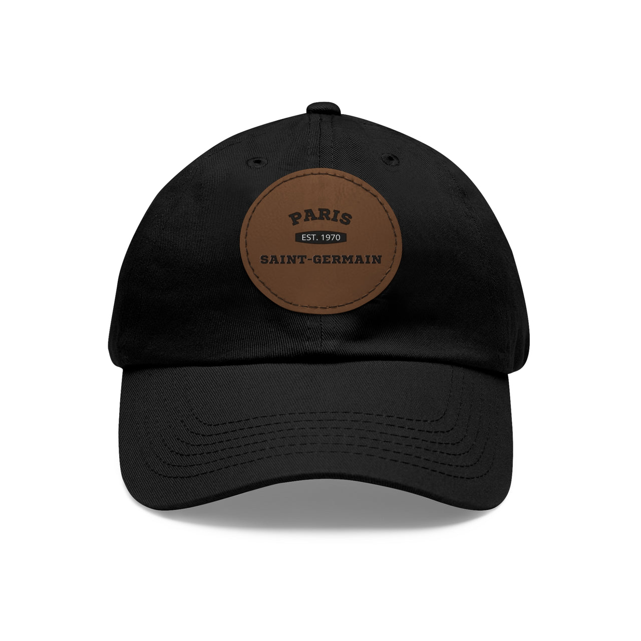 PSG Dad Hat with Leather Patch (Round)