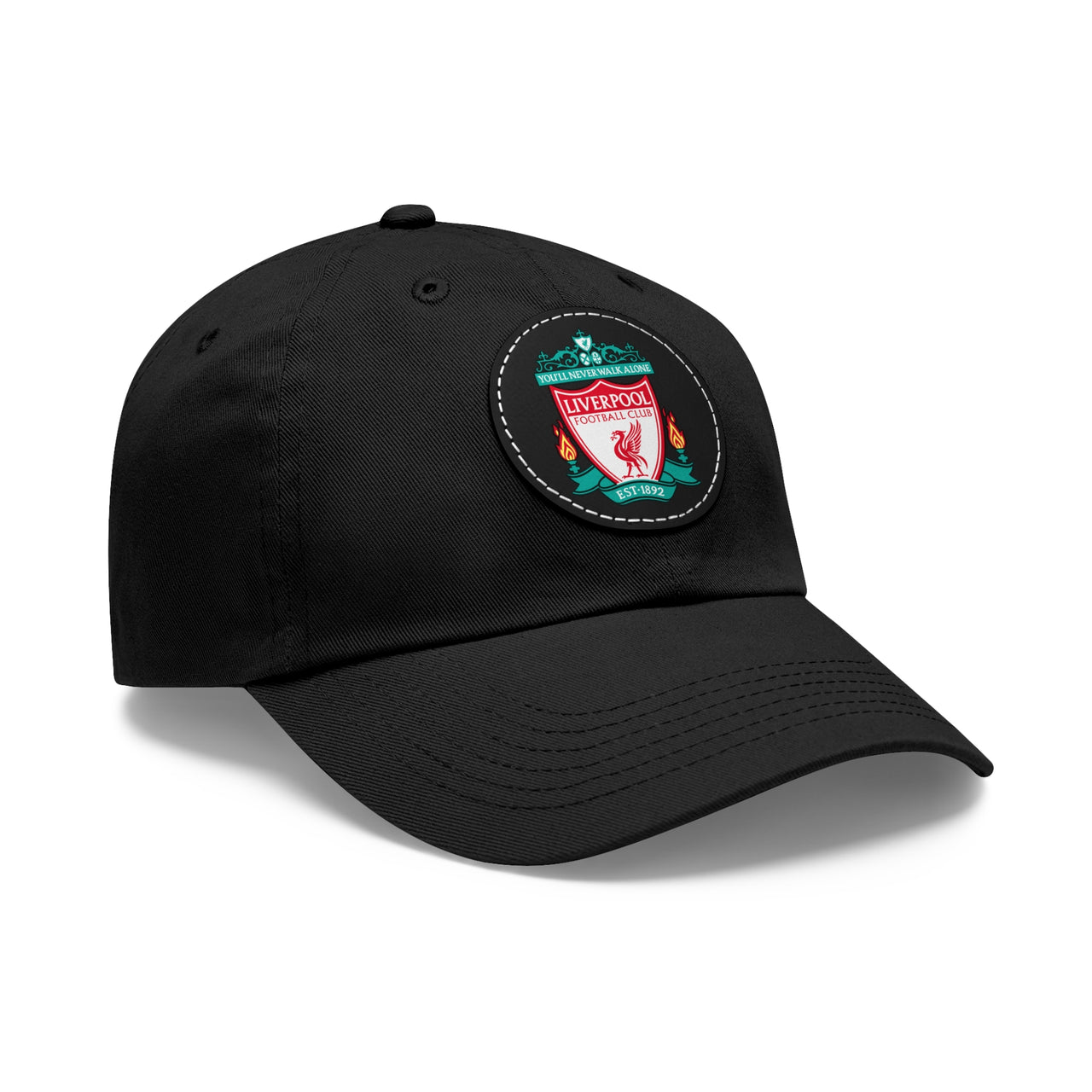 Liverpool Dad Hat with Leather Patch (Round)