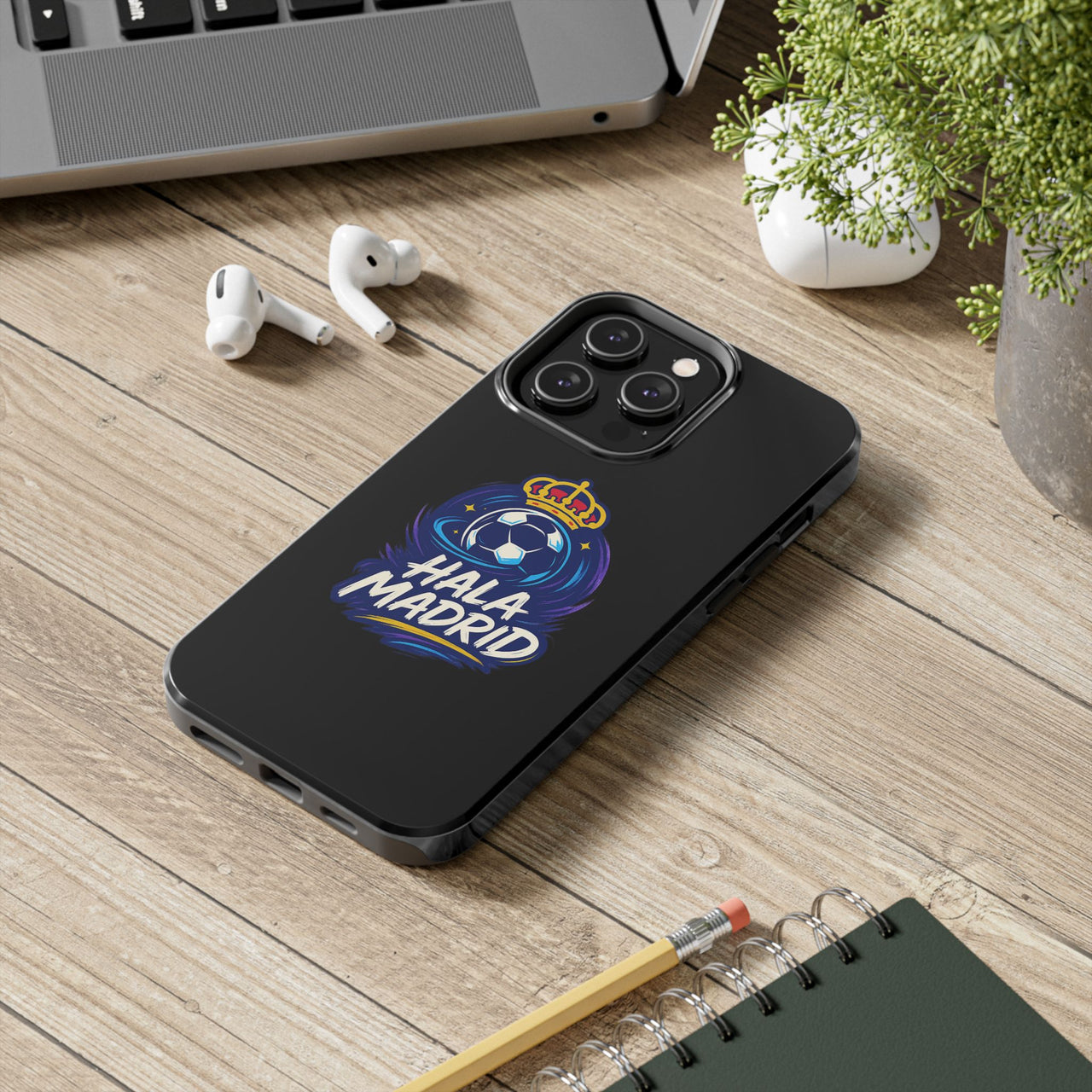 Real Madrid 'Hala Madrid'  Tough Phone Case - Black
