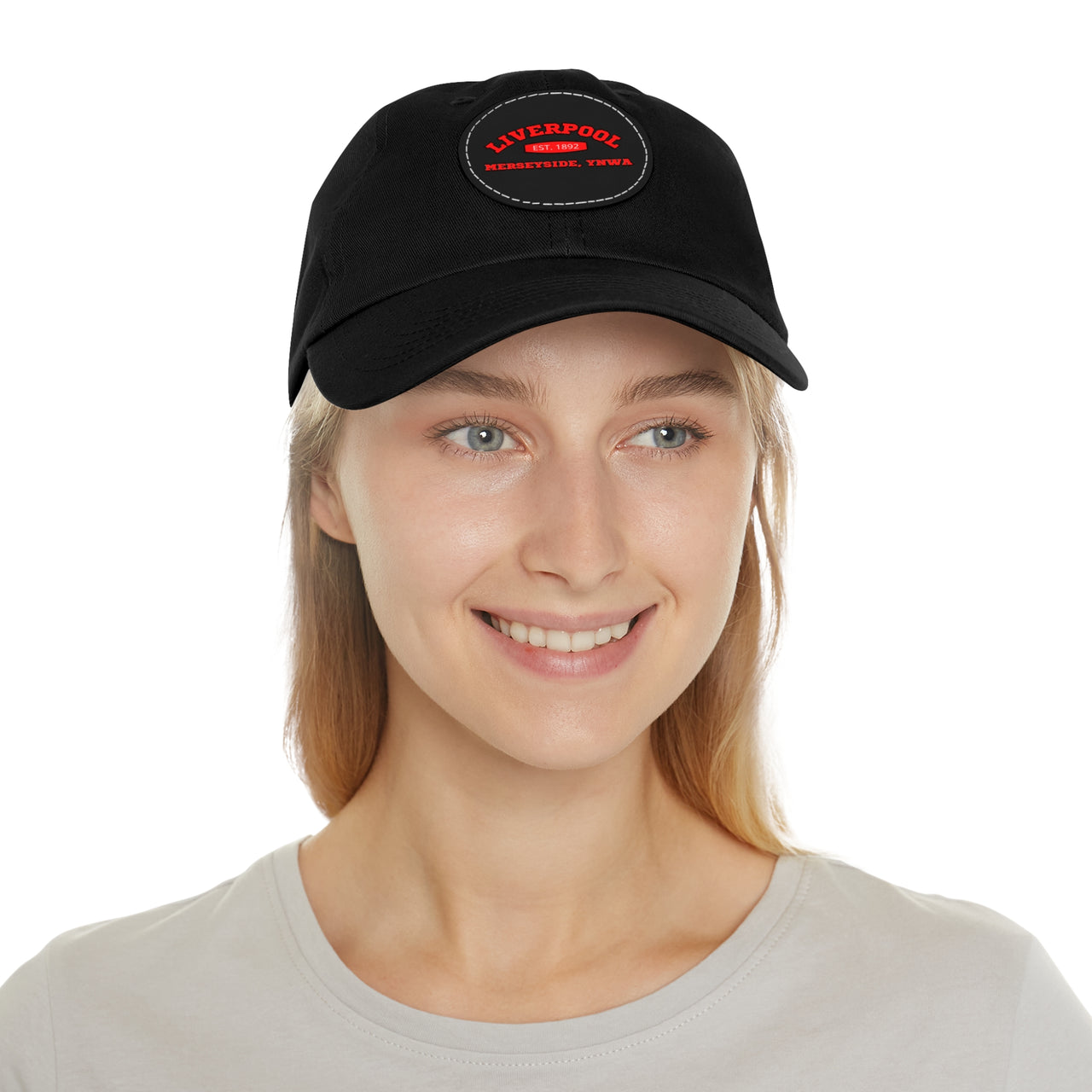 Liverpool YNWA Dad Hat with Leather Patch (Round)