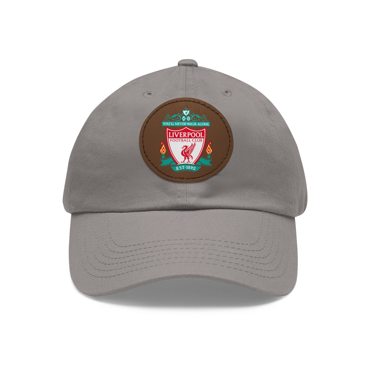 Liverpool Dad Hat with Leather Patch (Round)