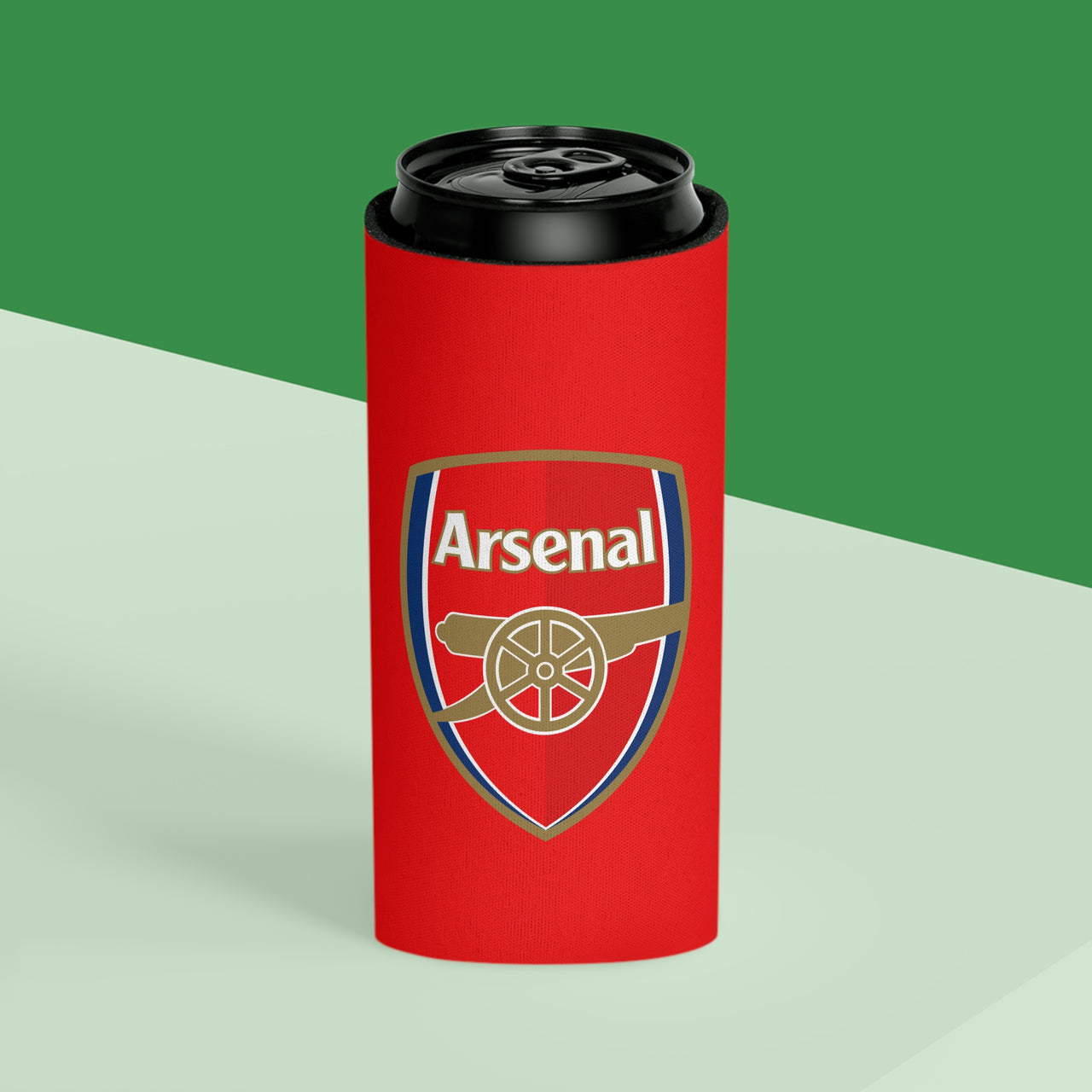 Arsenal Can Cooler — Football Team Logo Beverage Koozie