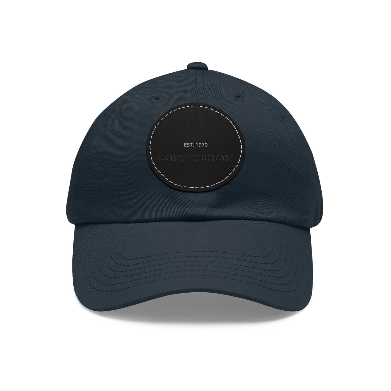 PSG Dad Hat with Leather Patch (Round)