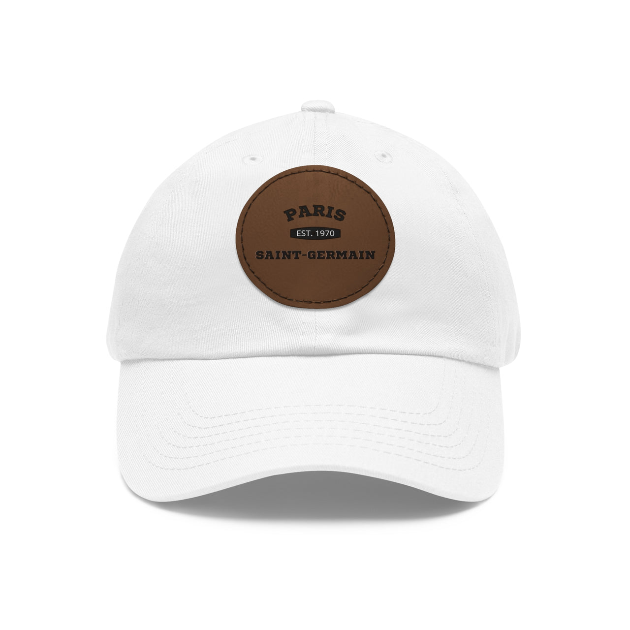 PSG Dad Hat with Leather Patch (Round)