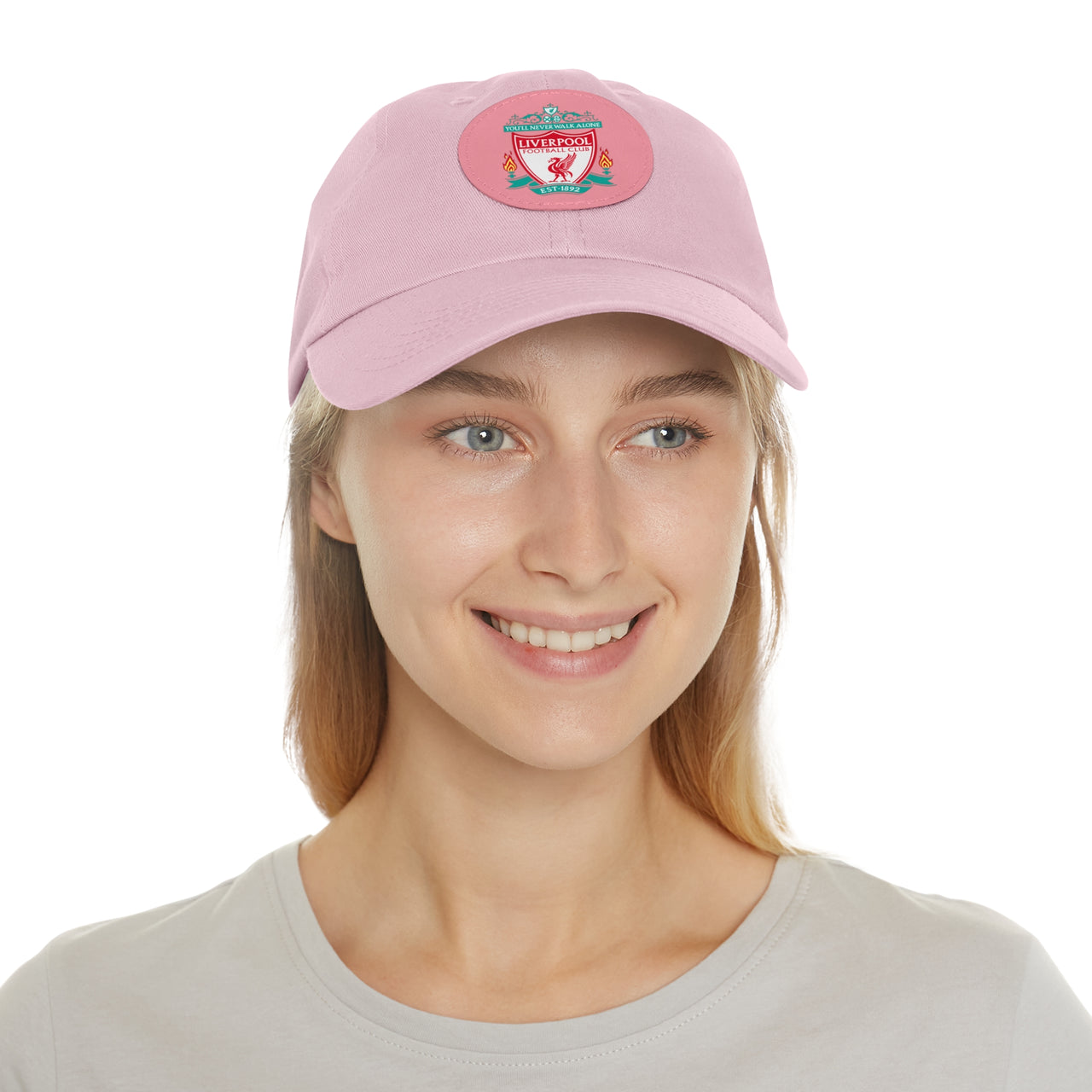 Liverpool Dad Hat with Leather Patch (Round)
