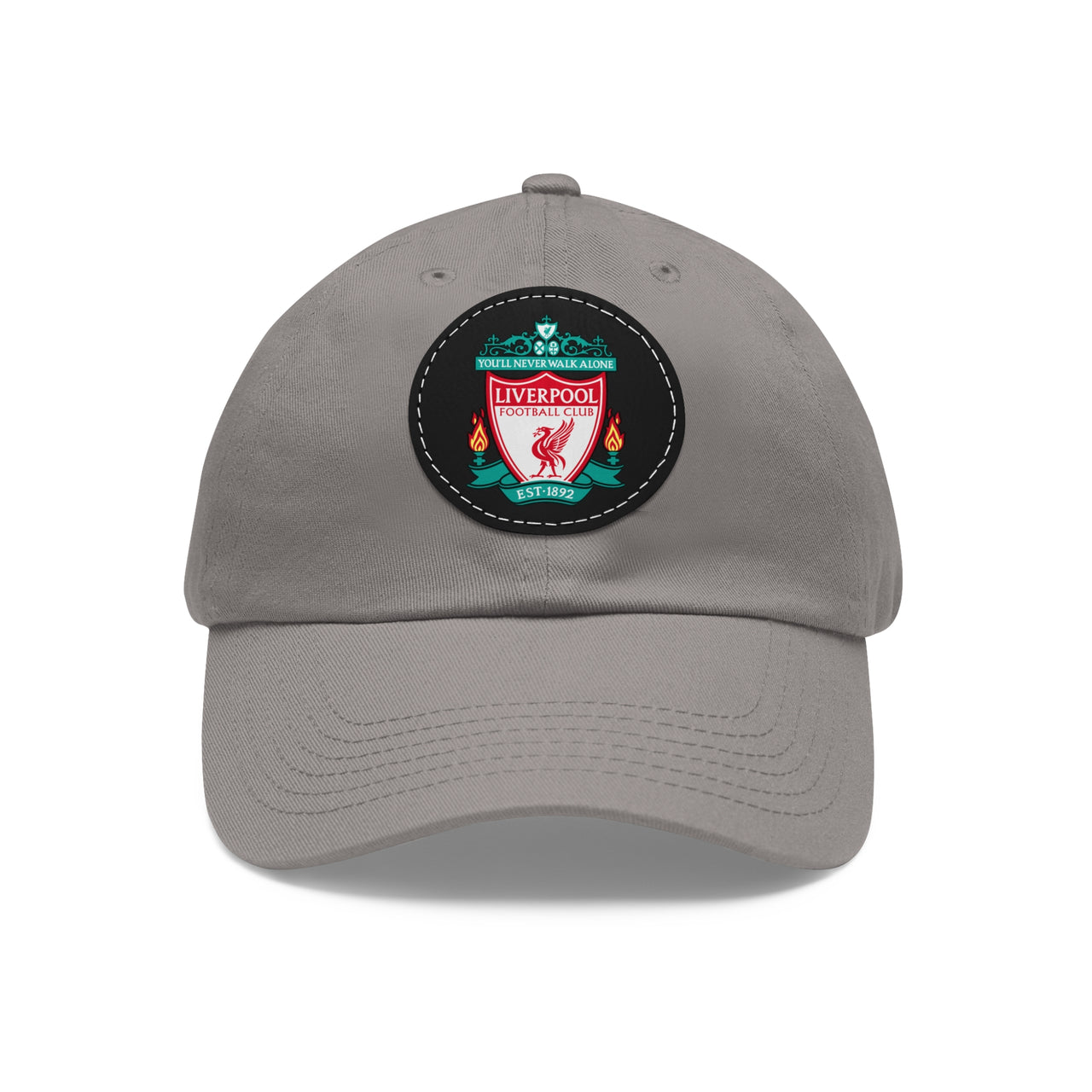 Liverpool Dad Hat with Leather Patch (Round)