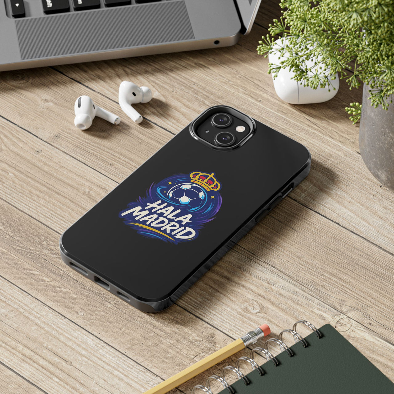 Real Madrid 'Hala Madrid'  Tough Phone Case - Black