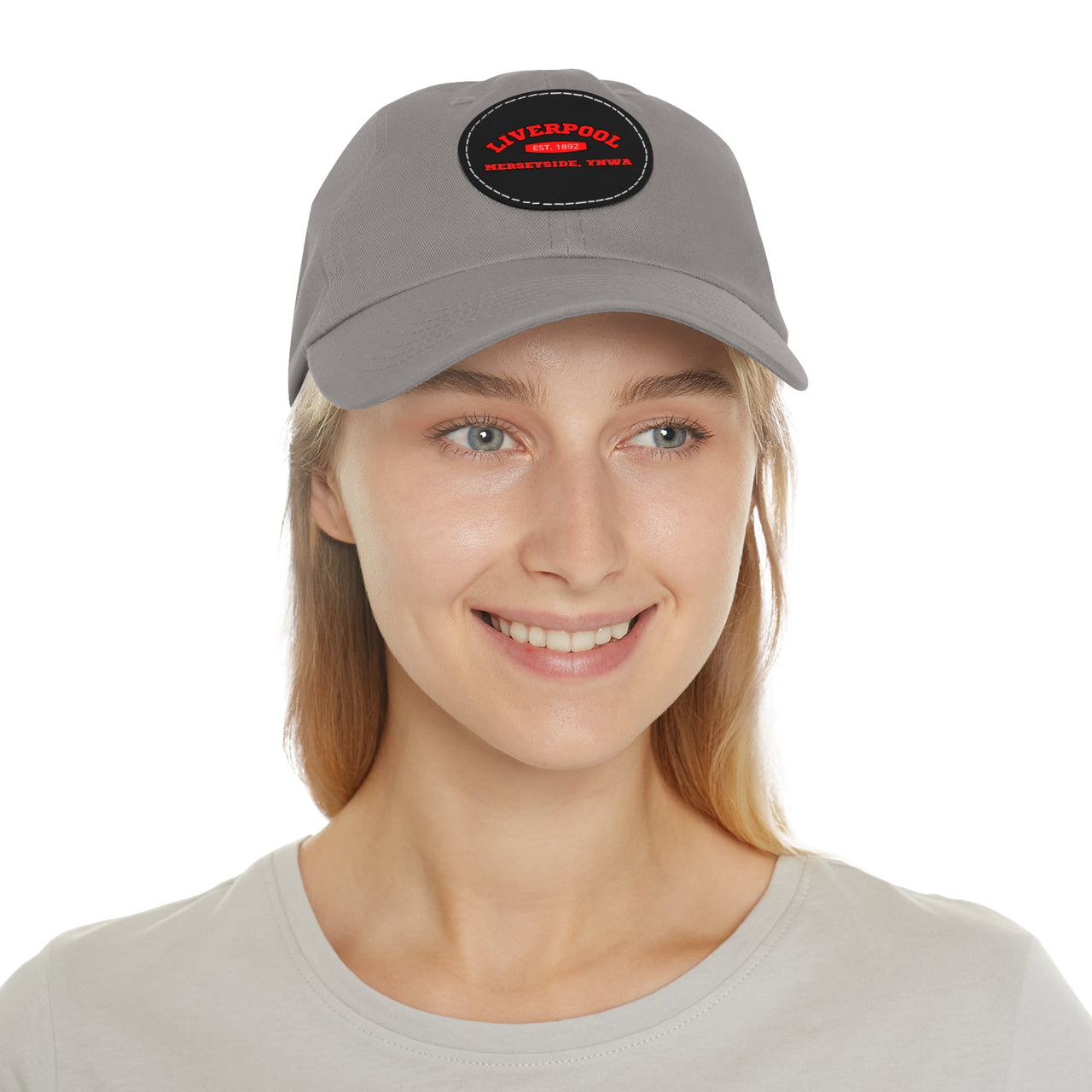 Liverpool YNWA Dad Hat with Leather Patch (Round)