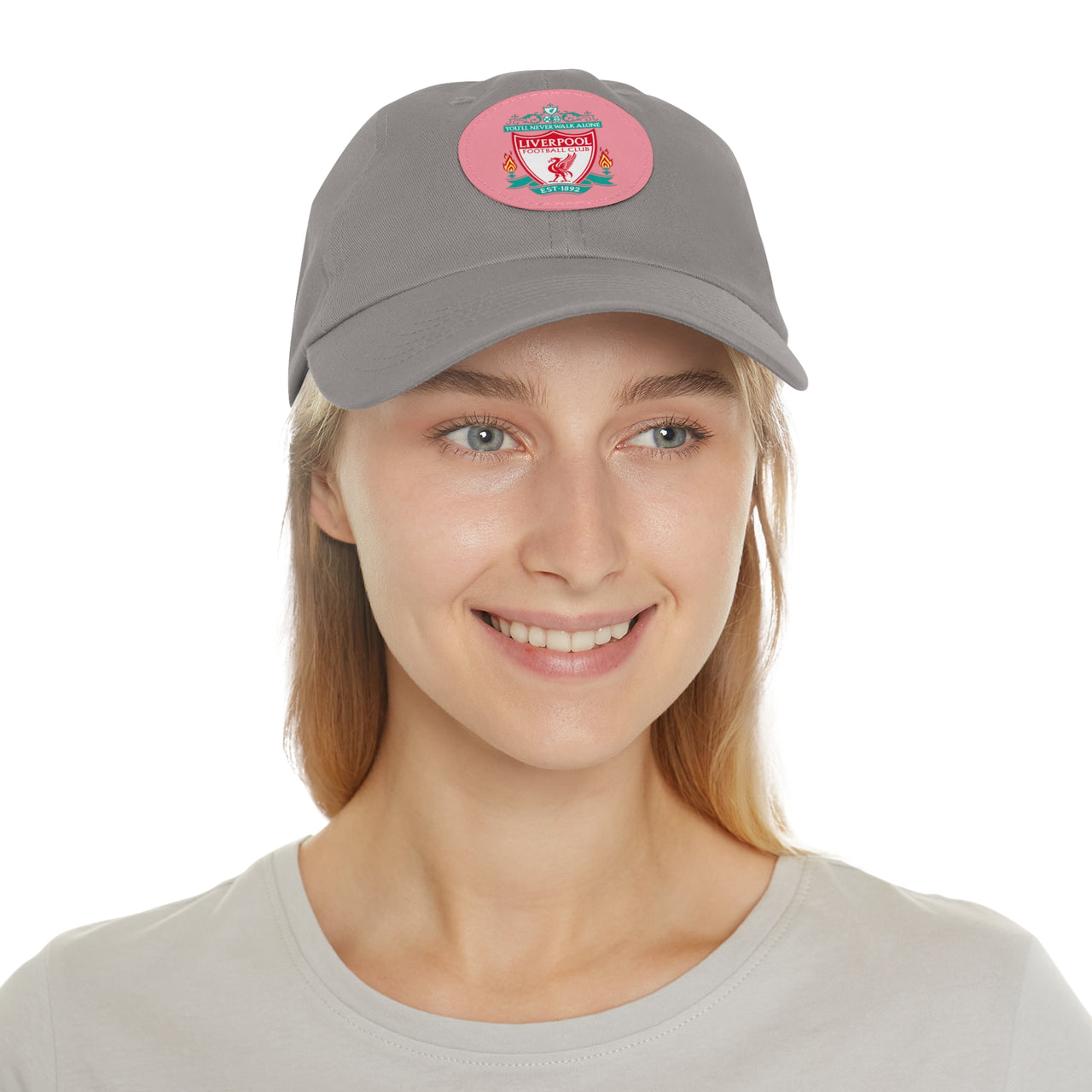 Liverpool Dad Hat with Leather Patch (Round)