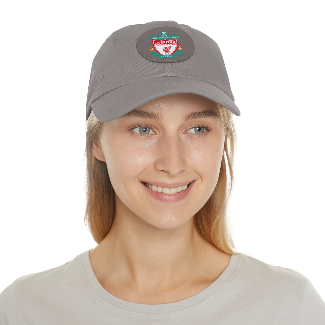 Liverpool Dad Hat with Leather Patch (Round)