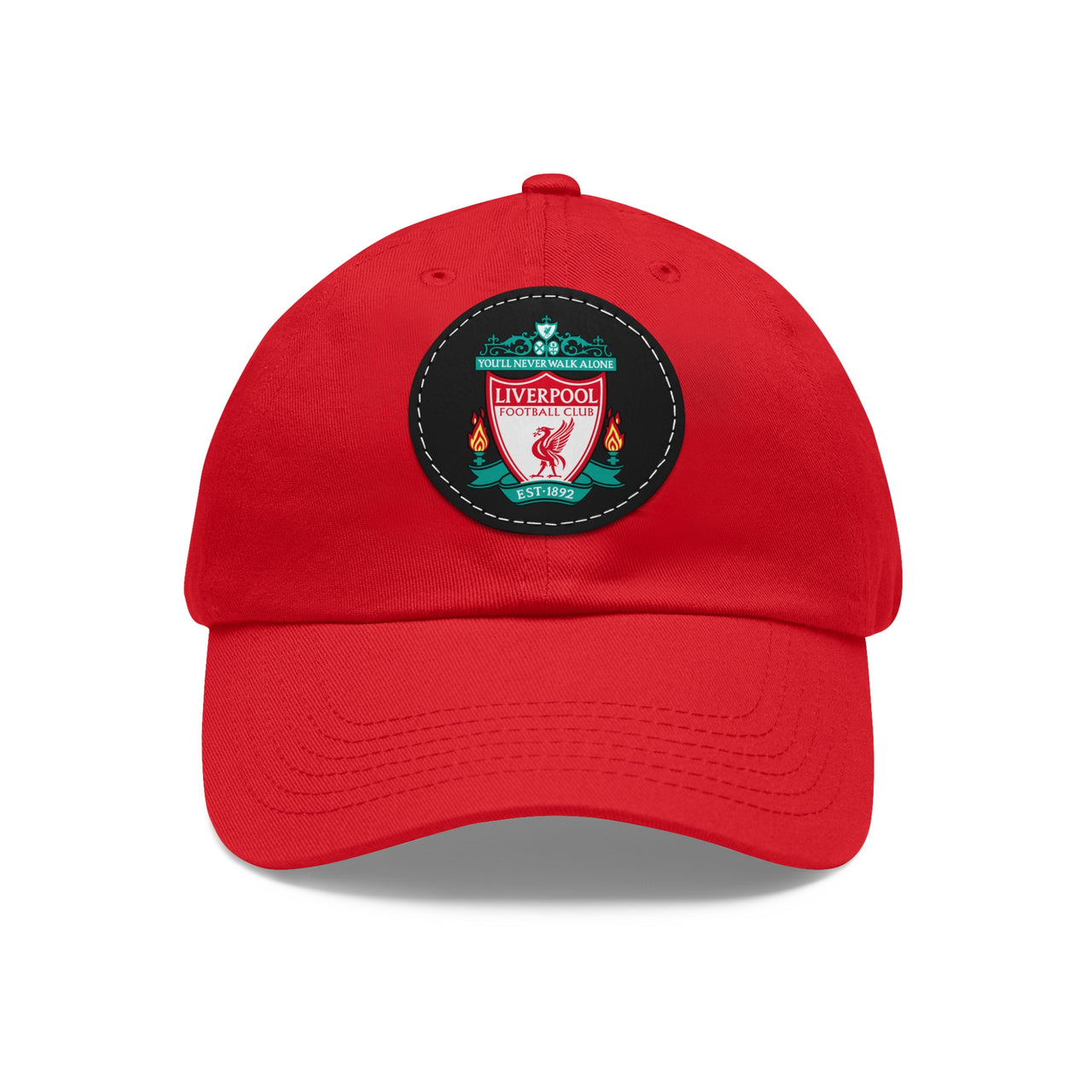 Liverpool Dad Hat with Leather Patch (Round)