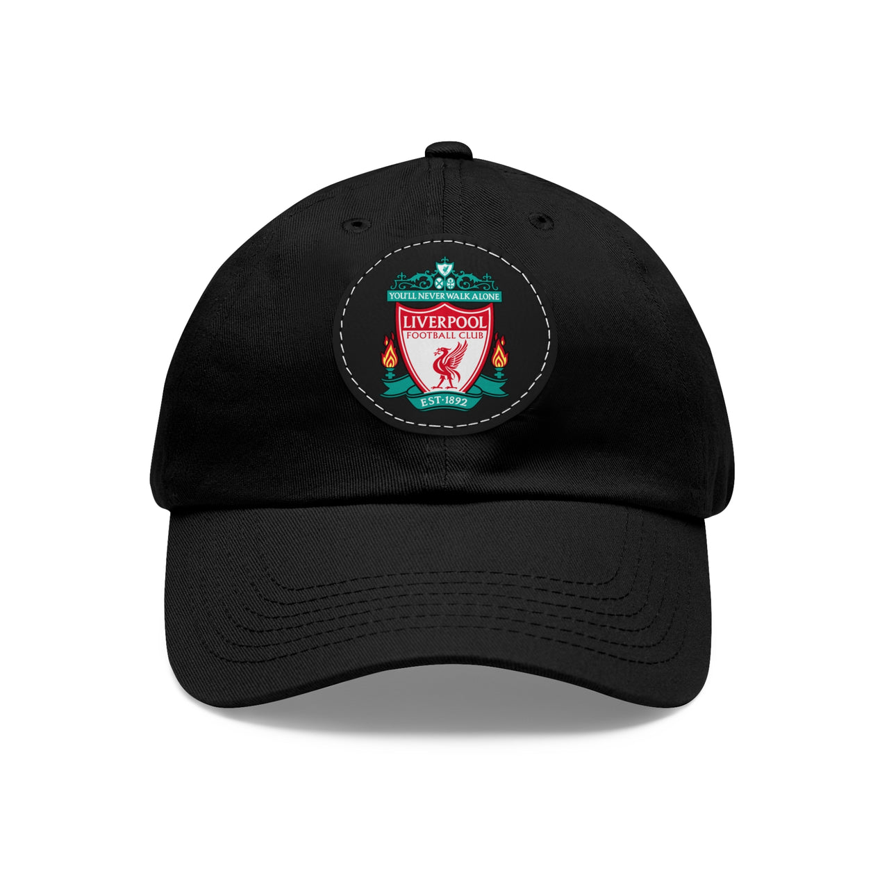 Liverpool Dad Hat with Leather Patch (Round)