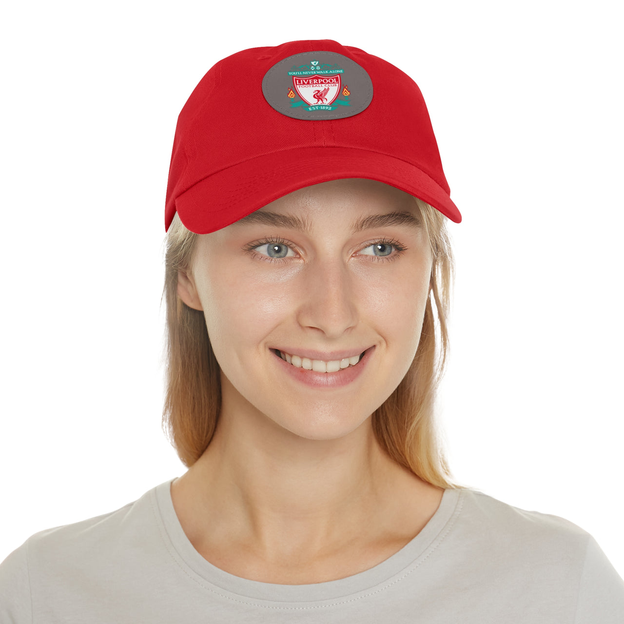 Liverpool Dad Hat with Leather Patch (Round)