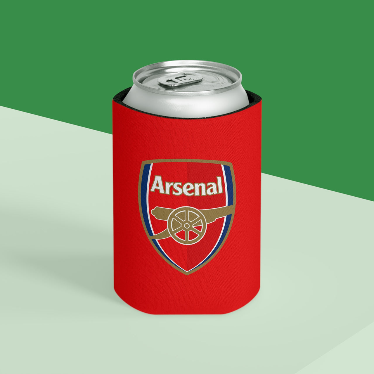 Arsenal Can Cooler — Football Team Logo Beverage Koozie