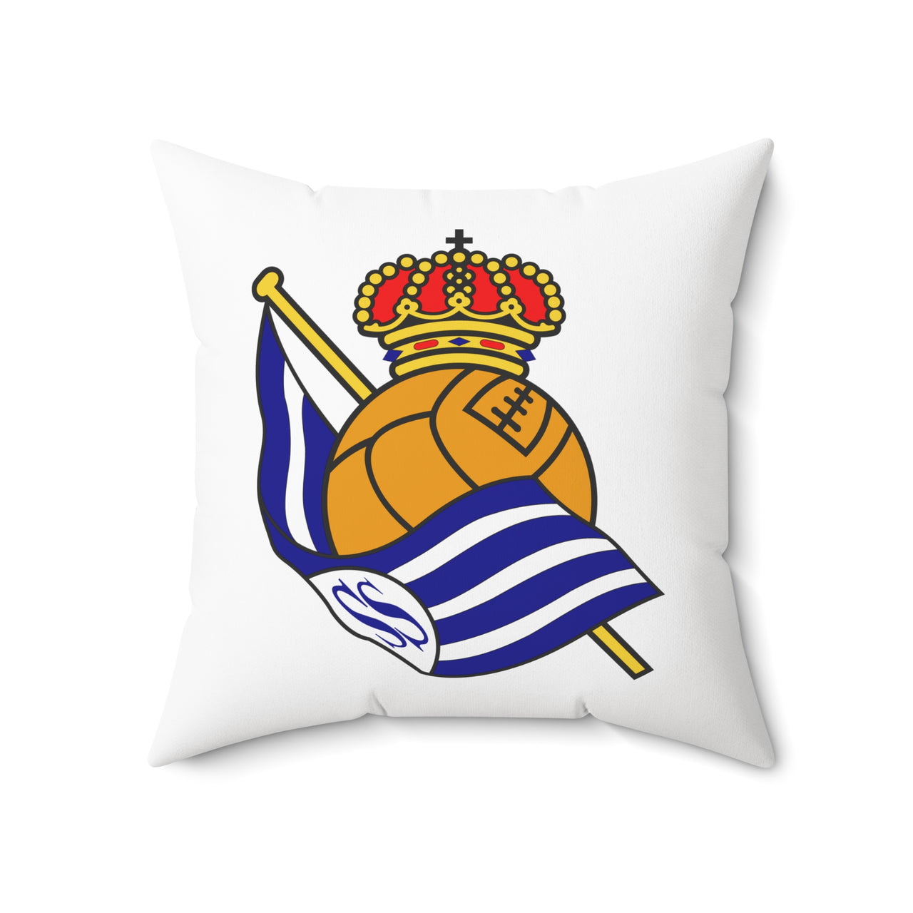 Real Sociedad Spun Polyester Square Pillow