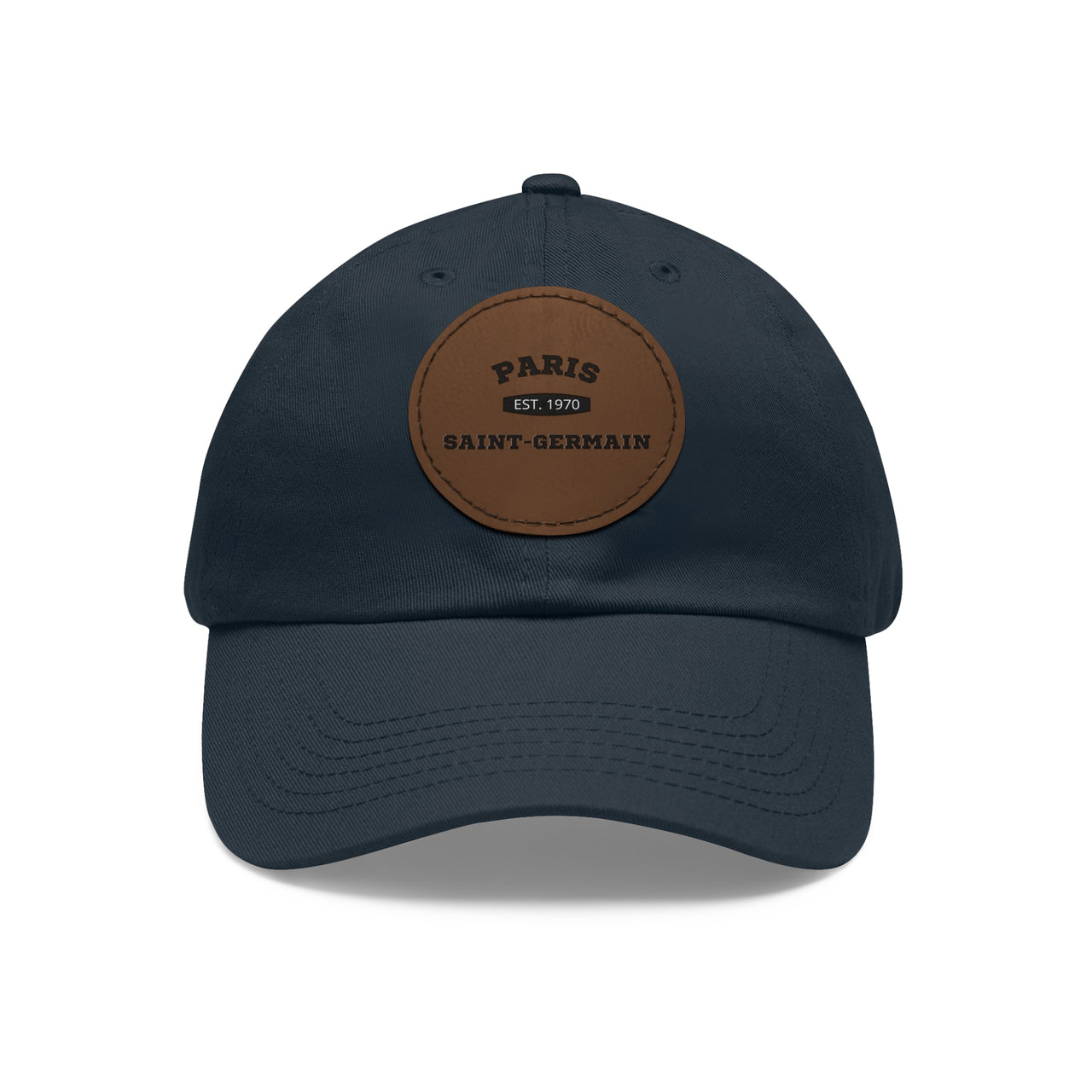 PSG Dad Hat with Leather Patch (Round)