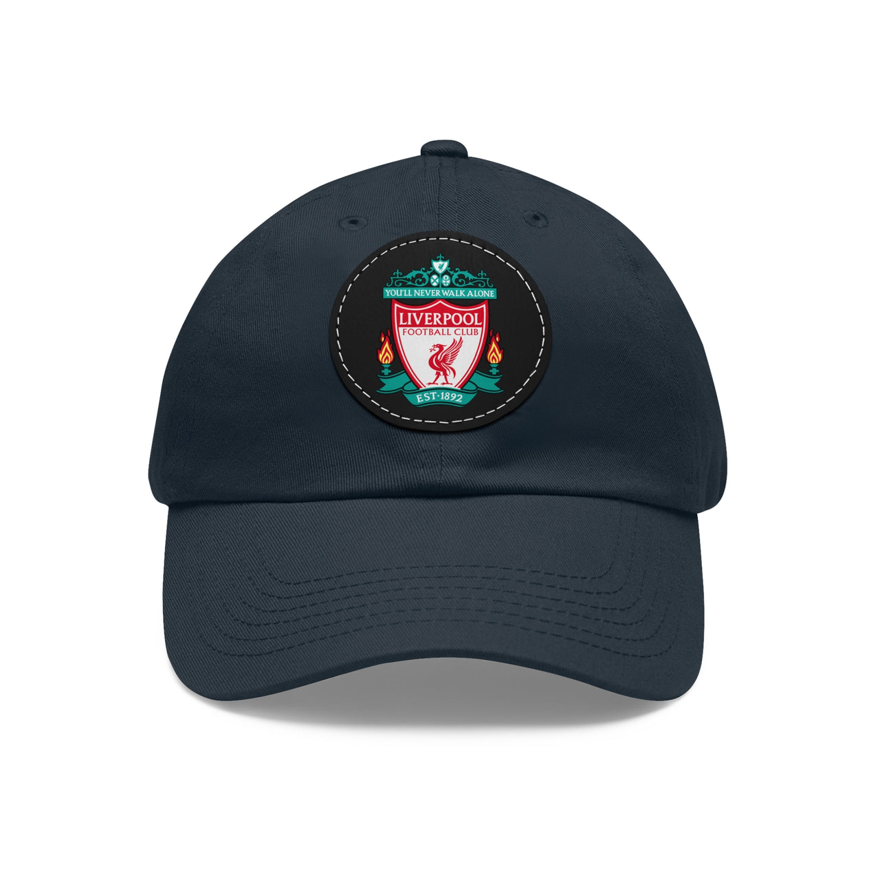Liverpool Dad Hat with Leather Patch (Round)